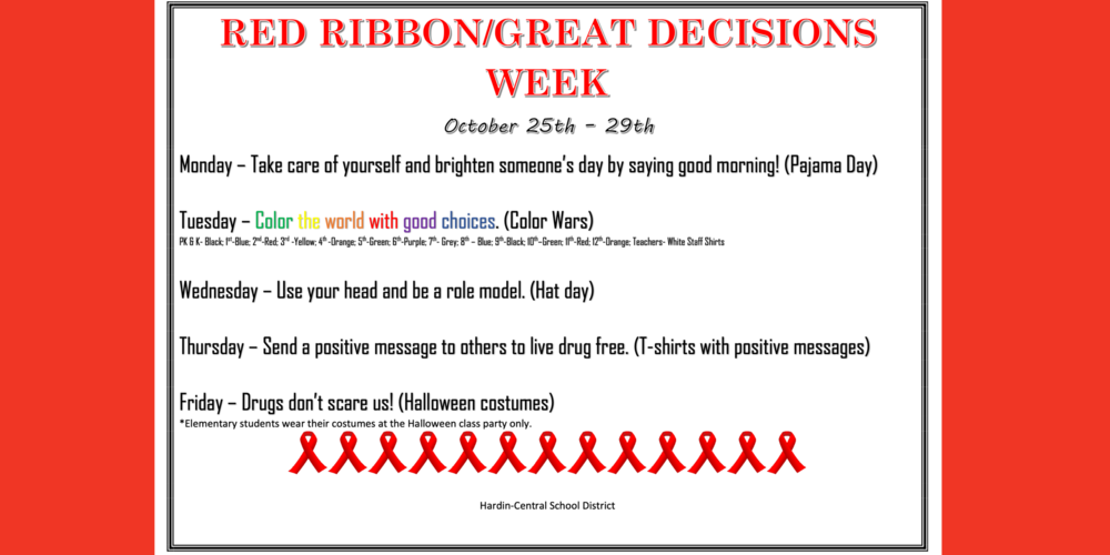 Red Ribbon / Great Decisions Week Flyer